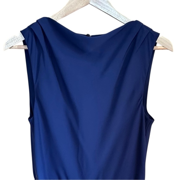 Babaton Aritzia Announcement Midi Dress Navy Blue Sz 6 - Picture 7 of 14